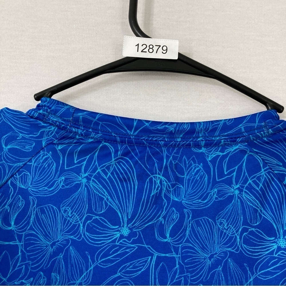 New Field & Stream Blue Floral UPF 30 Smartwick Long Sleeve Top Large - Picture 10 of 10